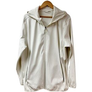 Hiking Comfort Outdoor Supply Company Full Zip Hooded Jacket Large Creme Pocket